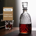 Whiskey Decanter Glass Crystal Liquor Scotch Vodka Bourbon Bottle Vintage Gift