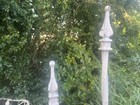Two Antique Garden Fence Pcs Wrought Iron Gate  Victorian  Wall Art Hand Made