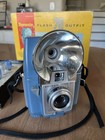 Vintage Kodak Brownie Flash 20 Outfit Camera Blue In Box Manual As Is Not Tested