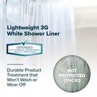 White Mildew Resistant Lightweight Peva Shower Curtain Liner  70  X 72    2-pack