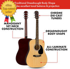 By Fender Acoustic Guitar  With 2-year Warranty  Dreadnought With Maple Fingerbo