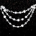 39ft Mirror Silver Circle Dots Garlands For Wedding Party Decorations Hanging Ci