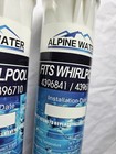 2 Pack New Alpine Refrigerator Water Filter - Fits Whirlpool 4396841   4396710 -