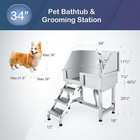 Secondhand 34 Inch Stainless Steel Pet Dog Grooming Tub For Medium   Small Dogs