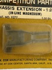Cox  9277 In-line Chassis Extension For 1 24 Scale Slot Cars Nib