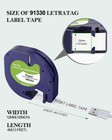 100pk Dymo Letratag Refill 91330 White Paper Label Tape 12mm 1 2  Lt-100h 200b
