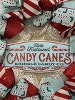 Whimsical Kringle Candy Co      Candy Cane  Deco Mesh Christmas Wreath 24  X 24 
