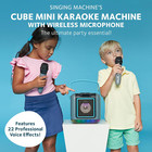 Singing Machine Karaoke System For Adults   Kids With Wireless Microphone  Cube 
