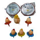 Clown Cake Toppers W  Birthday Buttons Decoration Vintage 8 Pieces