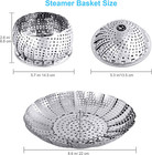 Veggie Vegetable Steamer Basket Metal Stainless Steel Foldable And Expandable