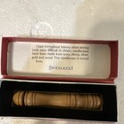 Vintage Lacewood Turned Wood Sewing Needle Case Treen Original Box