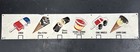 Vintage Ice Cream Truck Panel Sign Metal Embossed Cones Choco Cherry Bomb Treats