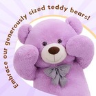 Giant Teddy Bear Stuffed Animal 4 Feet  Soft And Cuddly Big 47 Inches Purple