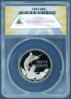1976 Bahamas Silver 50c Blue Marlin Pf 68 Dcam