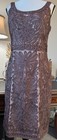 Sue Wong Y2k Silky Lace Dress  Soft Brown   Pink  Size 12  Nwot