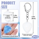 2pcs Clear Guitar Pick Holder Keychain Heart Shape Pick Case Storage Box Music