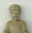 Vtg Antique Asian Man Carved Wood Figure Buddha