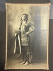 Antique Native American Indian Photograph Of Warrior  1880s-1920   s