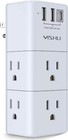 6-outlet Surge Protector Power Strip W  3 Usb Ports   Rotating Plug - 3-sided