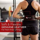 Dark Iron Fitness Dip Belt     Padded Leather Weight Lifting Belts Xl 41-49in