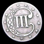 1852 Silver Three Cent Piece 3cp ---- Nice Details Coin ----   627d