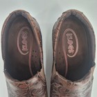 Klogs Austin Womens 8 5 Brown Tooled Leather Clogs Floral Western Slip Resistant