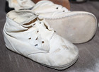 Antique   Vintage Lot 7 Pr Leather Baby Toddler Doll Shoes Some With Buttons Tlc