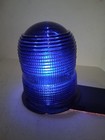 Vtg Kopp Ap3522-3b Cobalt Blue Glass Airport Taxiway Light Lens Cover Ap3522 3b