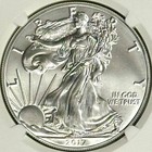 2017  1 Silver Eagle Ngc Ms70 Fdoi   mercanti Signature