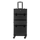 Aluminum 3 In1 Rolling Makeup Trolley Train Case Box Organizer Salon Cosmetic