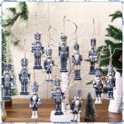 Barydat 36 Pcs Christmas Ornaments For Tree Wooden Nutcracker Gingerbread Man   