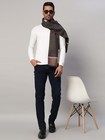 100  Cashmere Scarf Check Brown Wrap Scarves Winter Warm Men Scarf Windproof