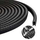 20ft U-shape Rubber Seal Car Door Edge Guard Molding Trim Protectors Strip Black