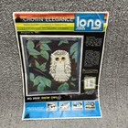 Vtg Crown Elegance Long Stitch Embroidery Snow Owl Kit 8508 14x16   70s Wall Art
