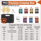 Hydraulic Hose Crimper Integral Manual A c Hose Crimping Tool With 7 Dies New