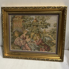Goblys Framed French Tapestry Art Courting Couple French Country Gold 150b