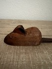 Vintage Hand Carved Mini Wooden Mouse Small Figurine Primitive Rustic Decor