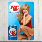 Sexy Girl Rc Cola Vintage Style Tin Metal Garage Soda Sign Man Cave Decor