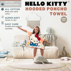 Hello Kitty Kids Beach pool bath camping Hooded Towel Poncho 24  X 22   Absorben