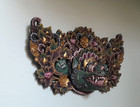 Balinese Boma Barong Garuda Mask Wall Hanging Relief Wood Carving Art Bali Lion