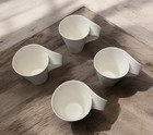 Set Of 4 Villeroy Boch 10 Oz White New Wave Coffee Tea Cup Mug 1748 Luxembourg