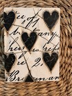 Sid Dickens Memory Block  T-02  black Hearts W script - Retired  Early B  W Tile