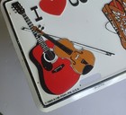 Vintage I Love Country Music Booster License Plate Novelty Advertising Banjo
