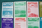 8x Amtrak Railroad Timetable Lot 1981 West   East Coast Railway Train Routes