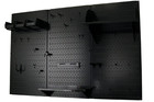 Organizador Pegboard 4ft Metal Negro Con Accesorios  Kit Herramientas Garaje