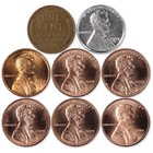 100 Years Of Lincoln Penny Cent Designs 8 Coin Set Collectible