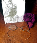 Antique 10k Gold Filled Wire Rim Spectacles Glasses Saddle Bridge Cable Video