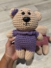 Handmade Crochet Bears Stuffed Animal Nursery Baby Toy Plush Stuffie Set Of 2