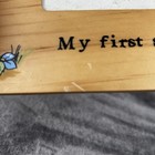 Vintage Disney Classic Pooh Baby My First Steps Picture Frame Wooden Easel Back