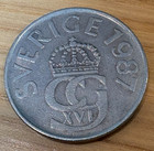 1987 Sweden 5 Kronor   Circulated Coin